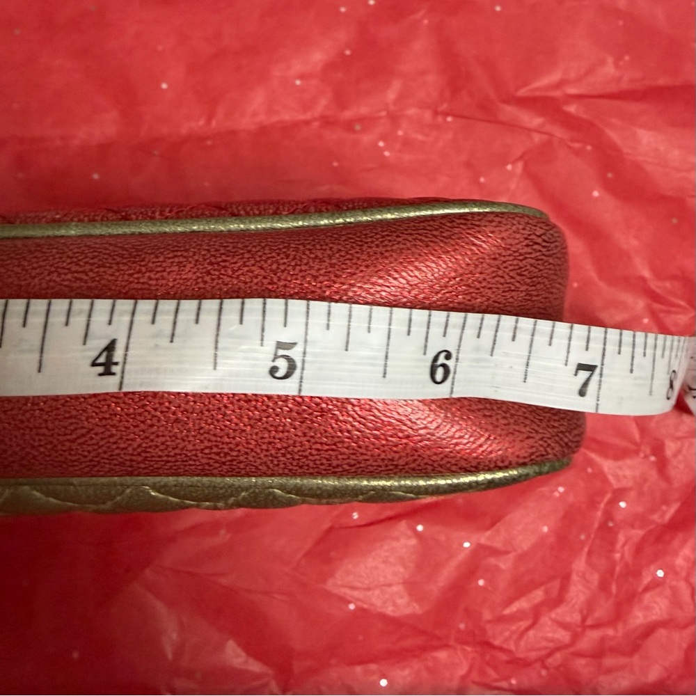 GUCCI Trapuntata bag Limited leather mini red/green metallic vintage - Picture 8 of 16
